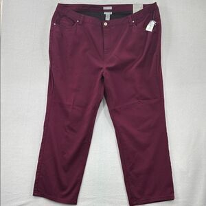 3For$20 Catherines Sateen Stretch Pants in Rich Purple NWT size: 28W